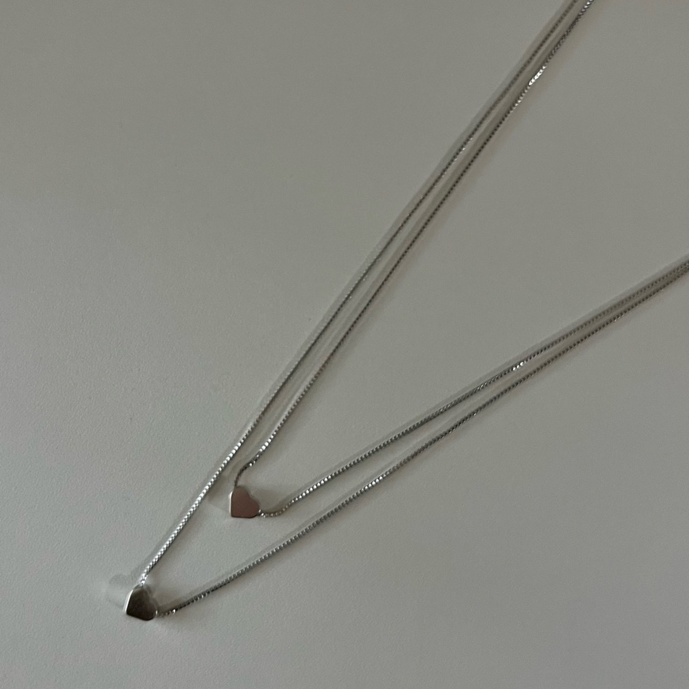 Elegant Silver Heart Necklace